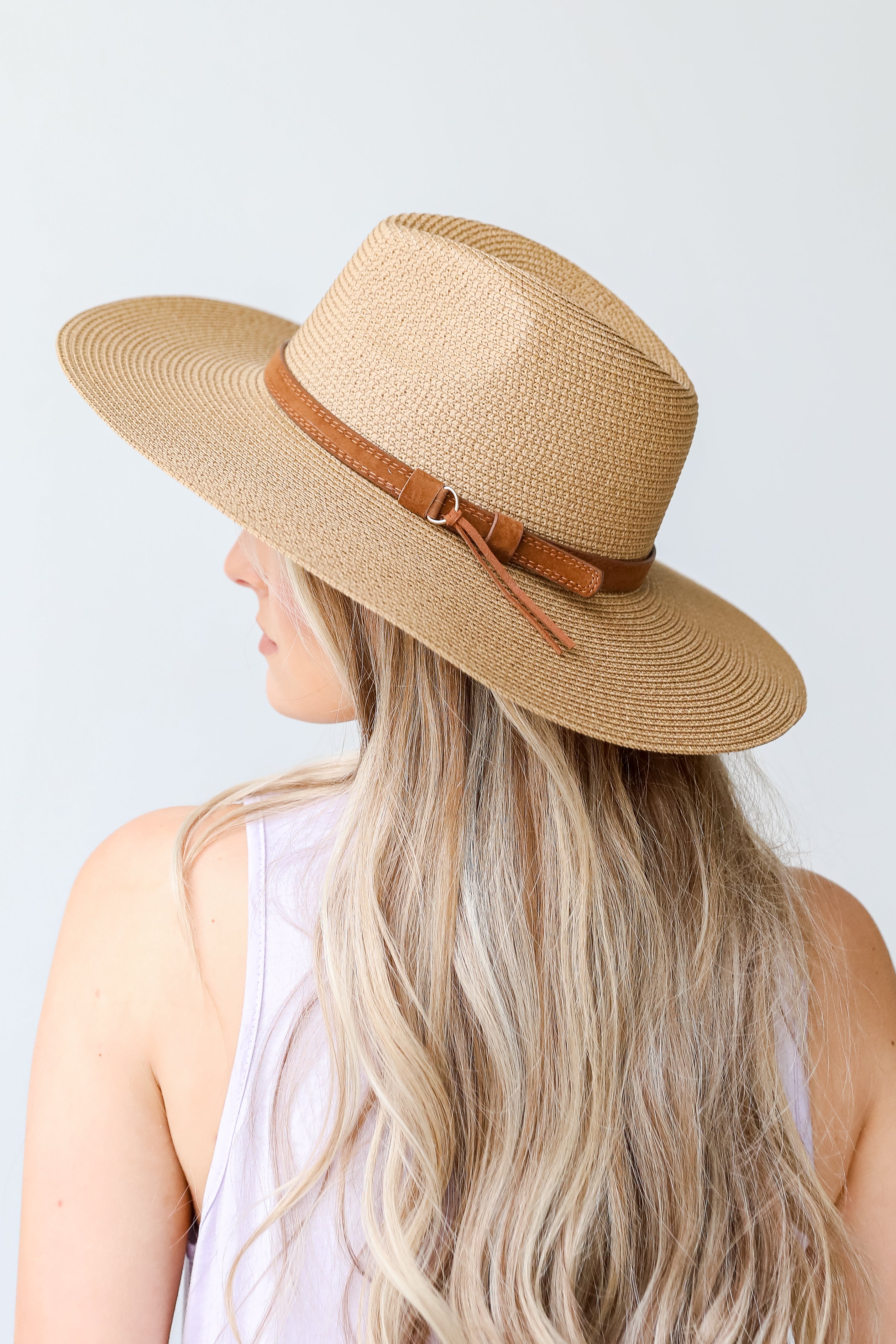 Straw Wide Brim Hat side view