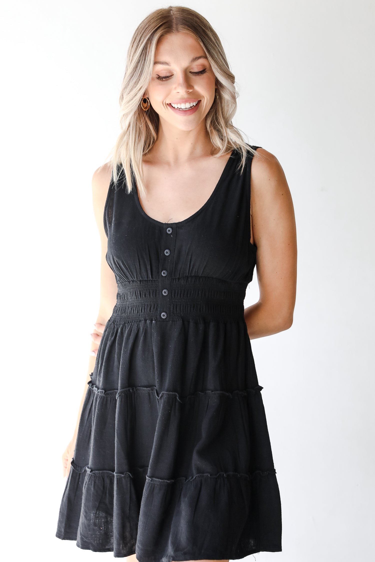 Mini Dress in black front view