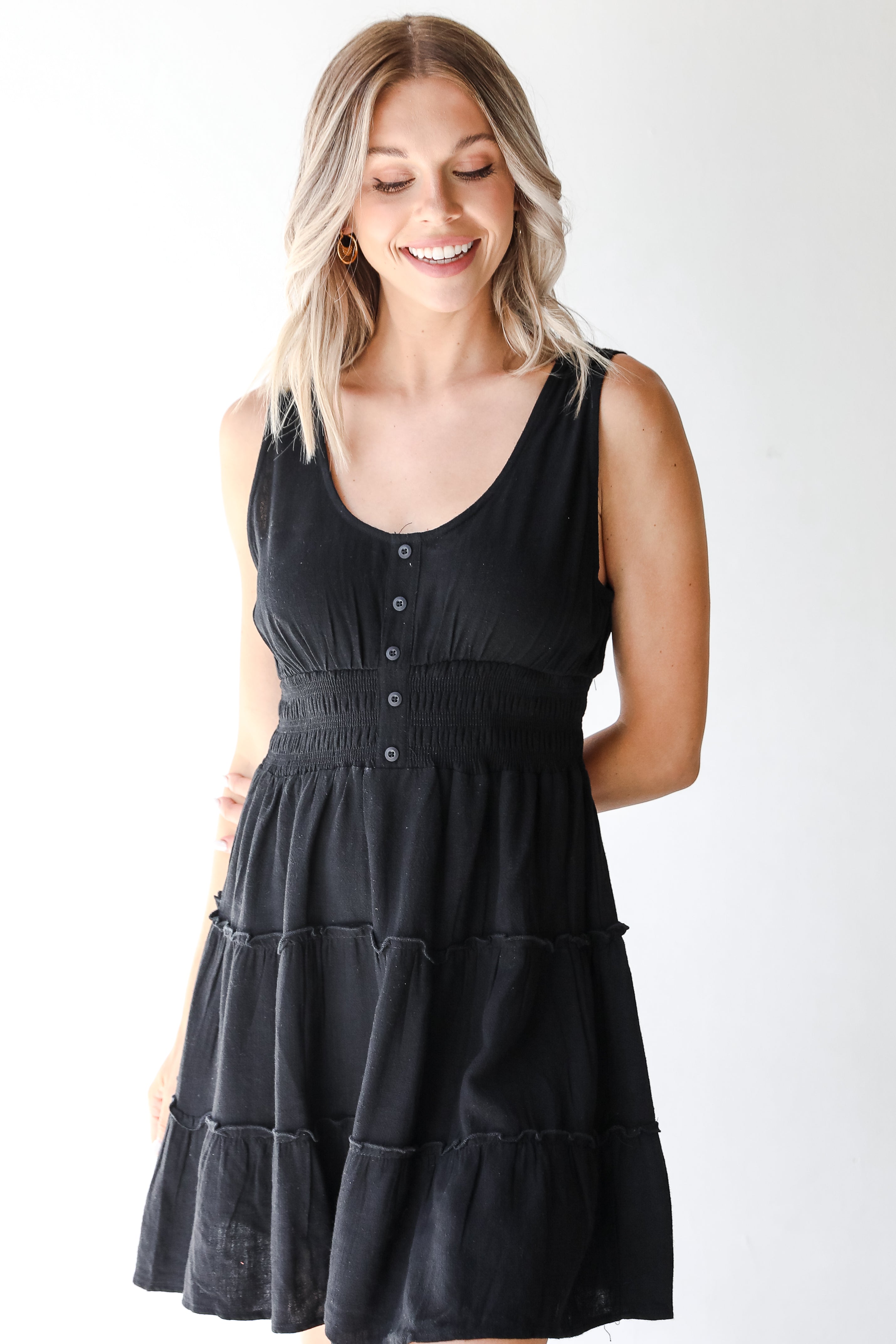 Mini Dress in black front view