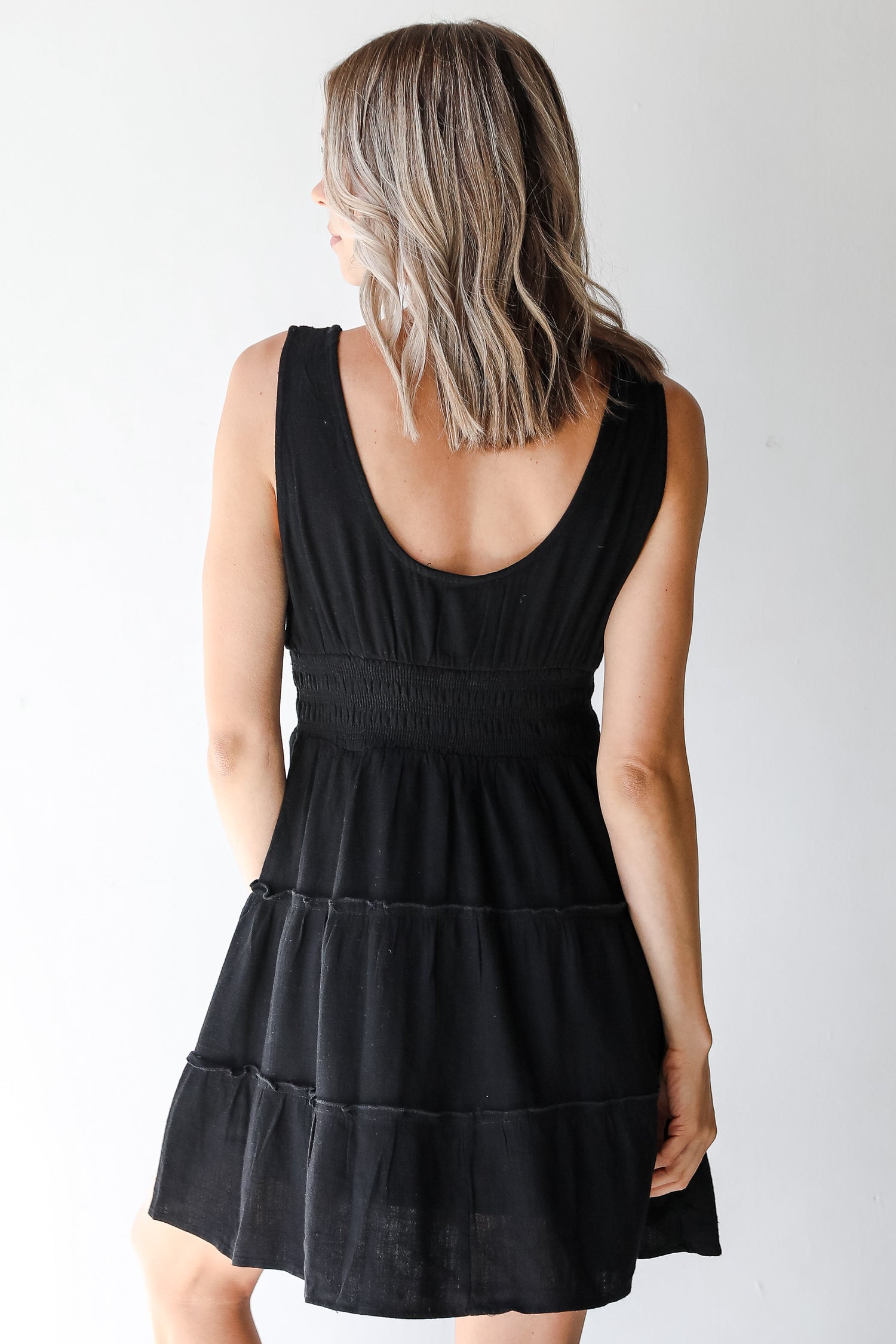 Mini Dress in black back view