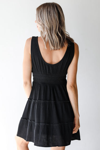Mini Dress in black back view