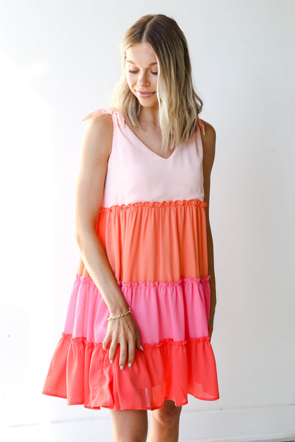 Tiered Mini Dress