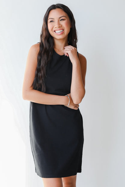 Mini Dress in black on model