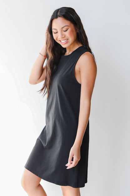 Mini Dress in black side view