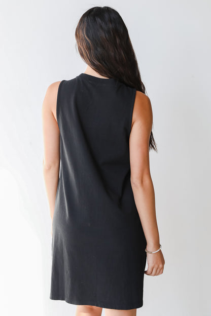Mini Dress in black back view
