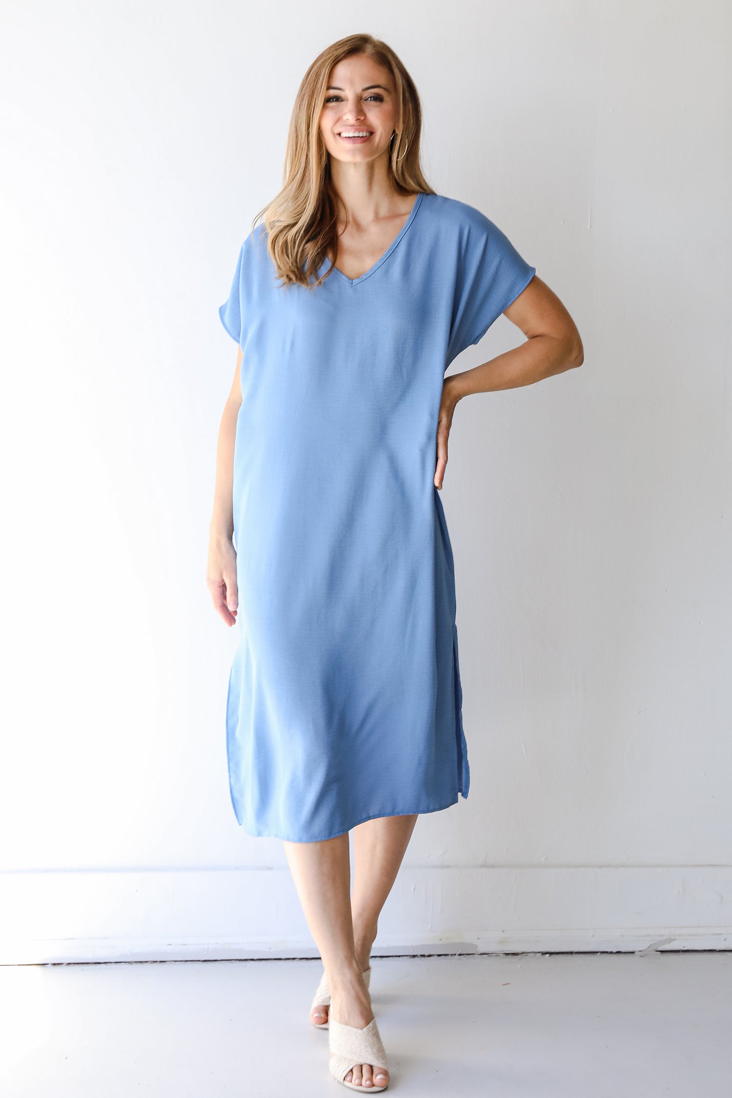 Midi Dress in denim