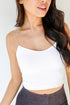 Skinny Strap Waffle Brami in white