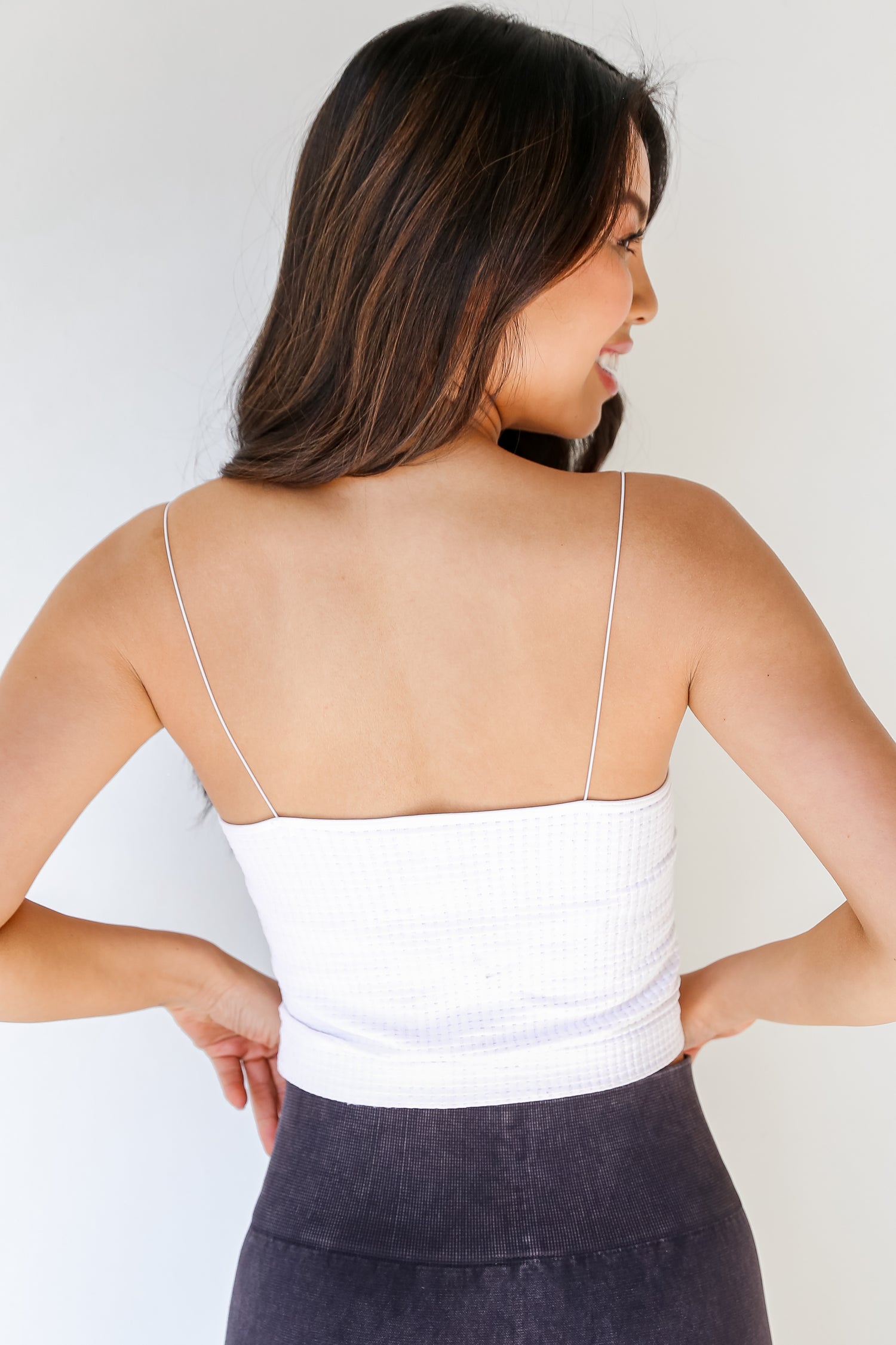 FINAL SALE - Skinny Strap Waffle Brami