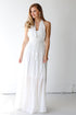 Halter Maxi Dress in ivory