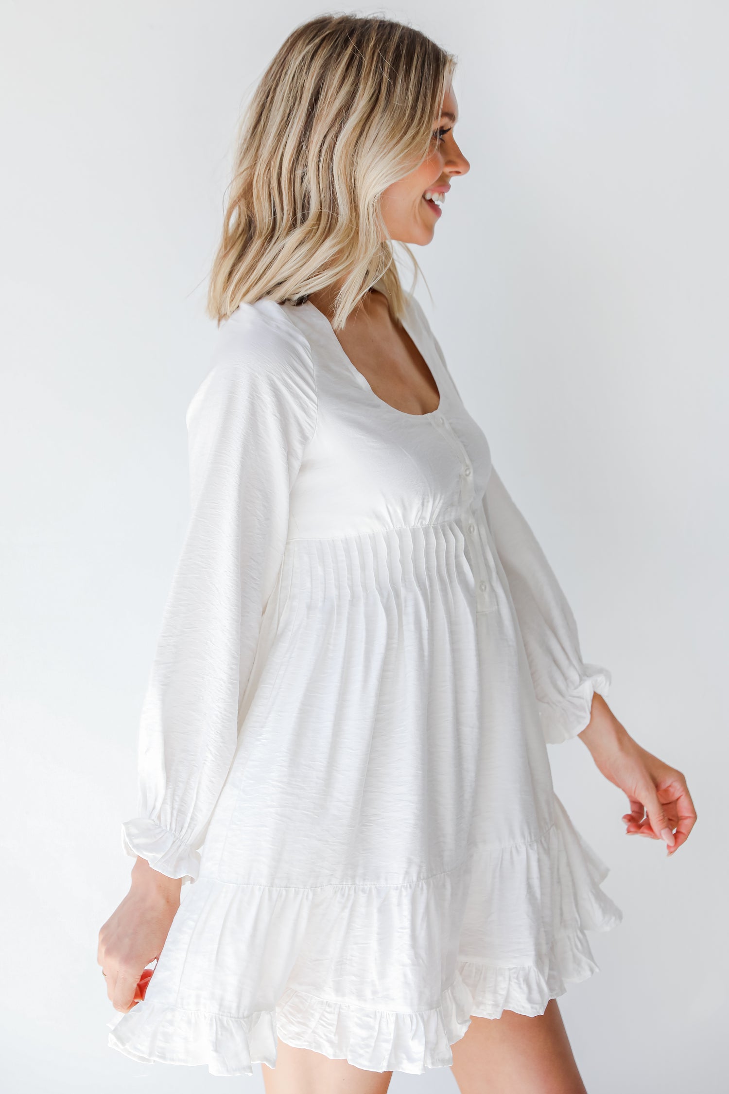 White Dress side view