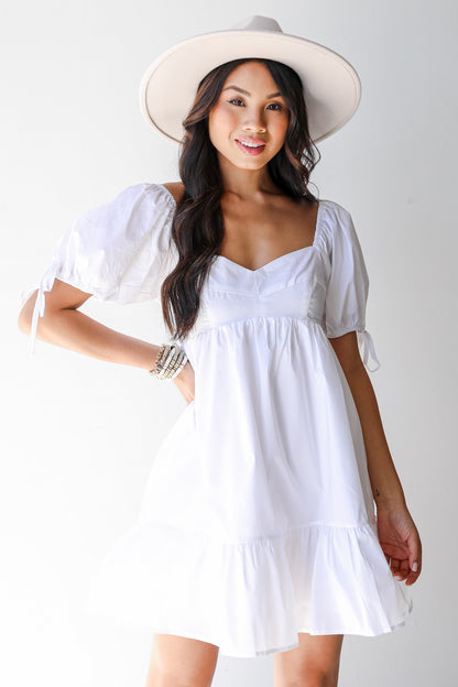 Babydoll Mini Dress on model