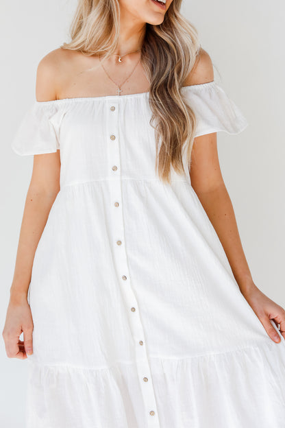 Linen Midi Dress close up