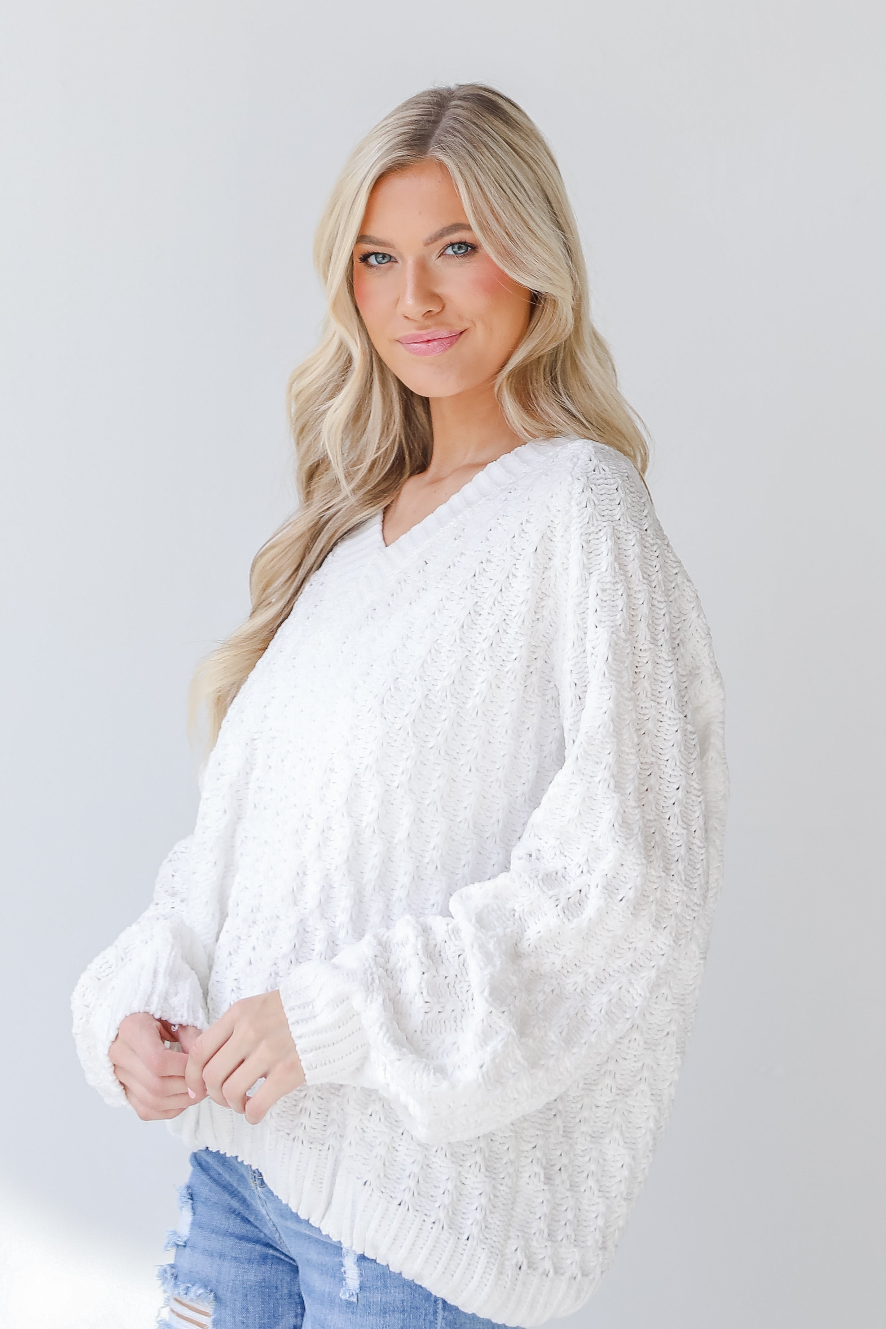 Chenille Sweater side view