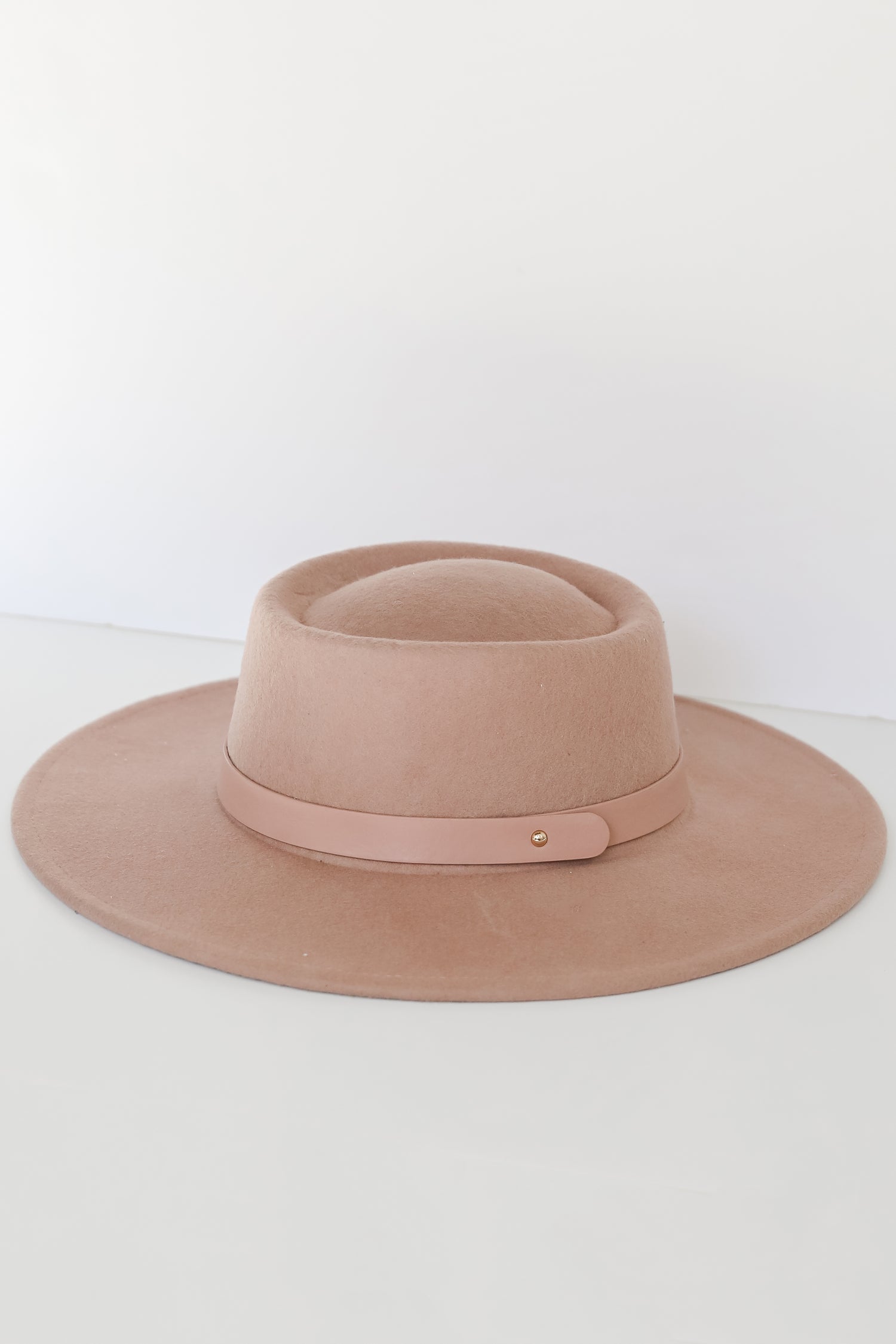 mauve Wide Brim Hat flat lay