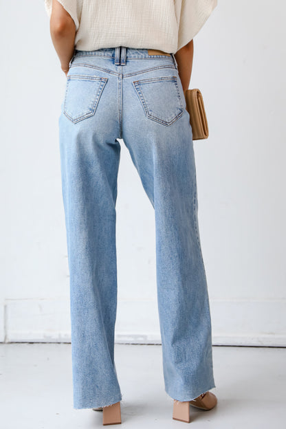 Wide Leg Jeans back view