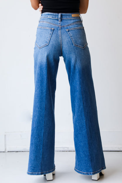Wide Leg Jeans back view