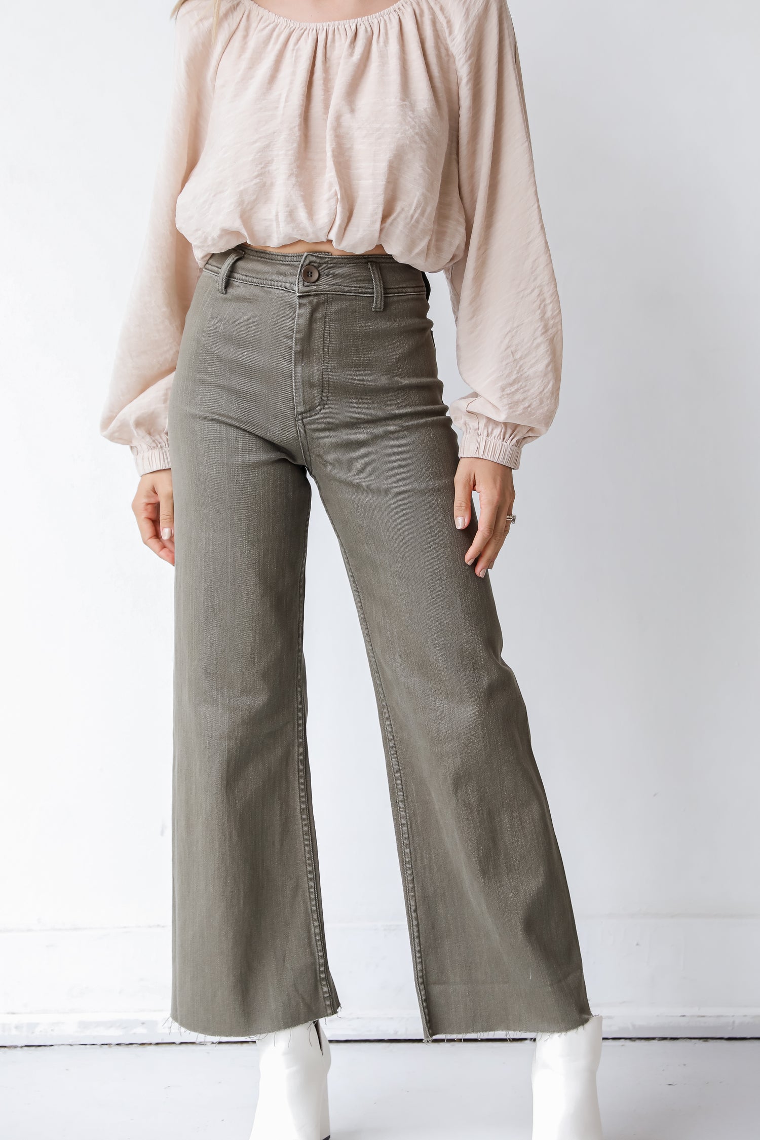 olive jeans