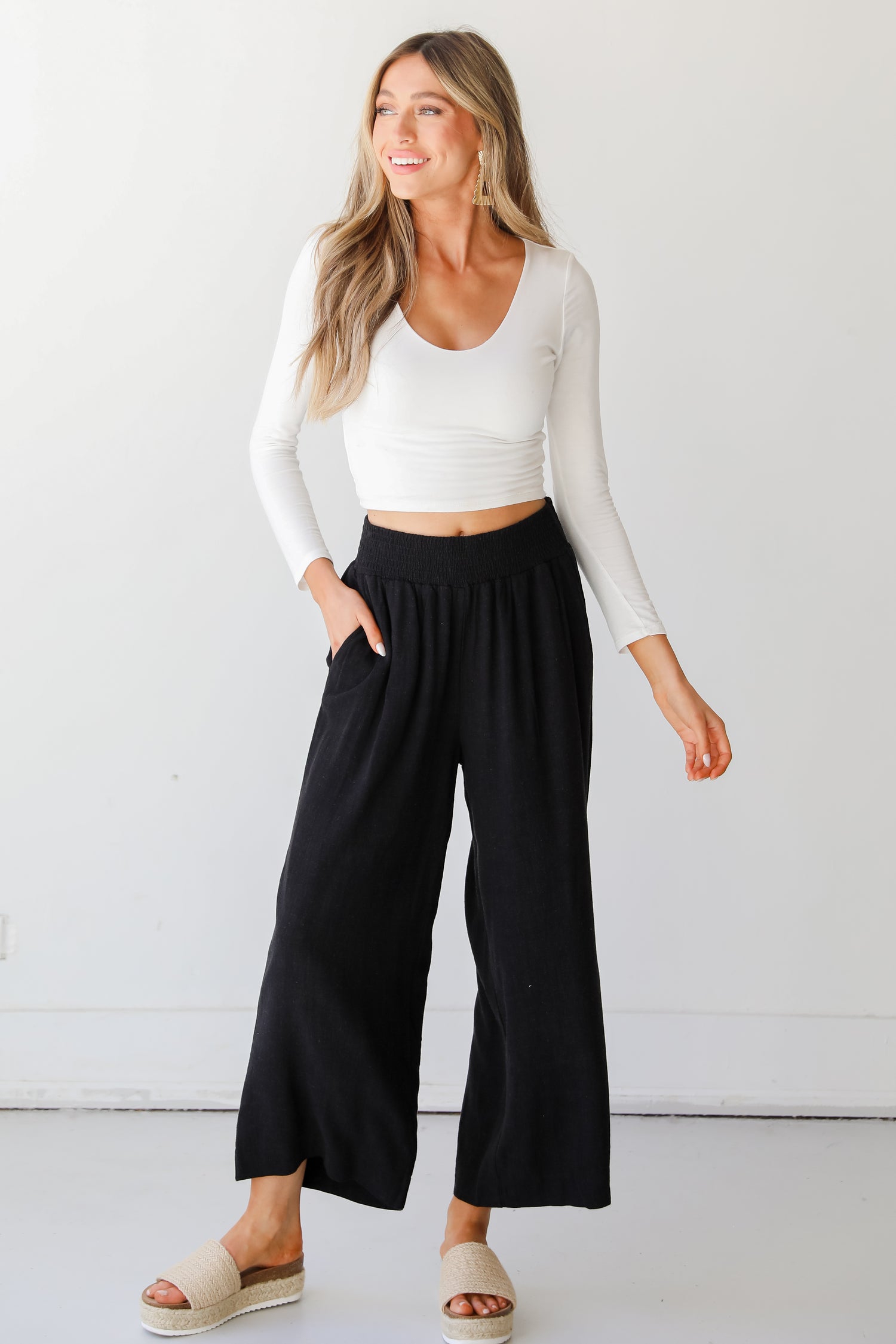 black Linen Pants