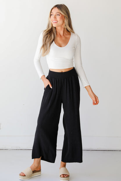 black Linen Pants